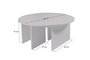 Nordure Moira Mesa de Café Redonda Gris Concreto Ø90 x 41 cm